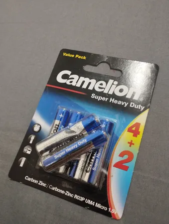 باتری نیم قلمی کملیون مدل Super Heavy Duty بسته 6 عددی