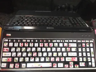 برچسب حروف فارسی کیبورد طرح گل رز کد ۰۱