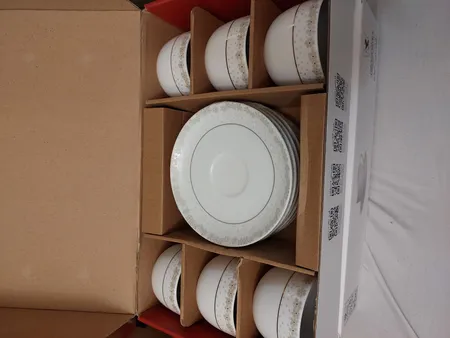 ست فنجان و نعلبکی 12 پارچه چینی زرین ایران مدل ایتالیا اف 8 برایدال درجه یک