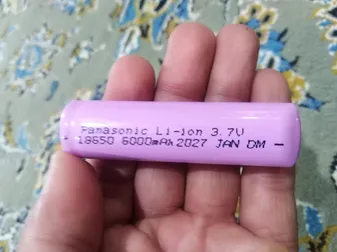 باتری لیتیوم یون قابل شارژ پاناسونیک کد 18650 ظرفیت 6000 میلی آمپرساعت