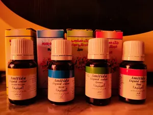 تجریه خرید رنگ خوراکی قرمز و سبز و آبی و زرد طلایی آمیتیدا - 200 گرم بسته 4 عددی