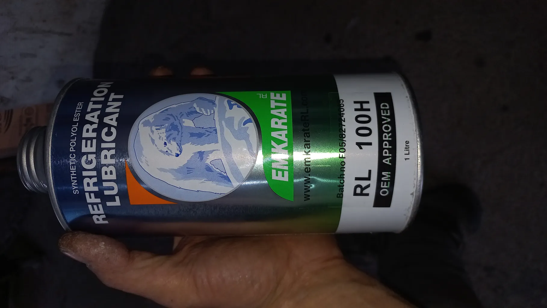 روغن کمپرسور امکارات مدل  RL 100 H حجم یک لیتر