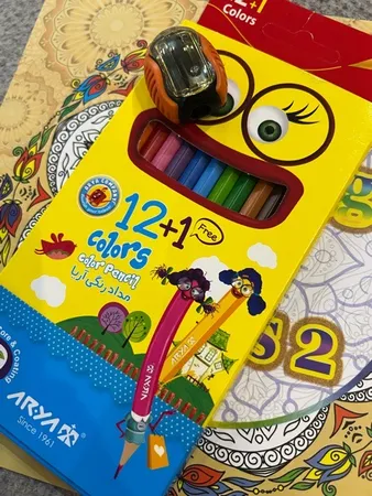 مداد رنگی 12 +1 رنگ آریا مدل 3016