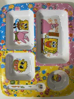 ظرف غذای کودک مدل باب اسفنجی کد 703