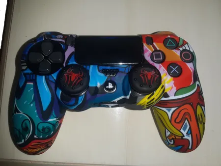 محافظ دسته بازی پلی استیشن 4 مدل rainbow به همراه روکش آنالوگ