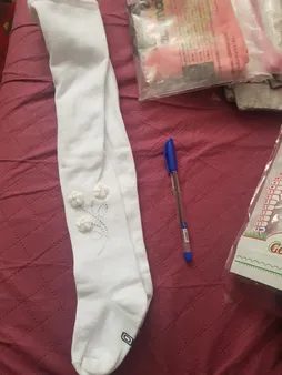 جوراب شلواری نوزادی دخترانه کد 3300 رنگ سفید