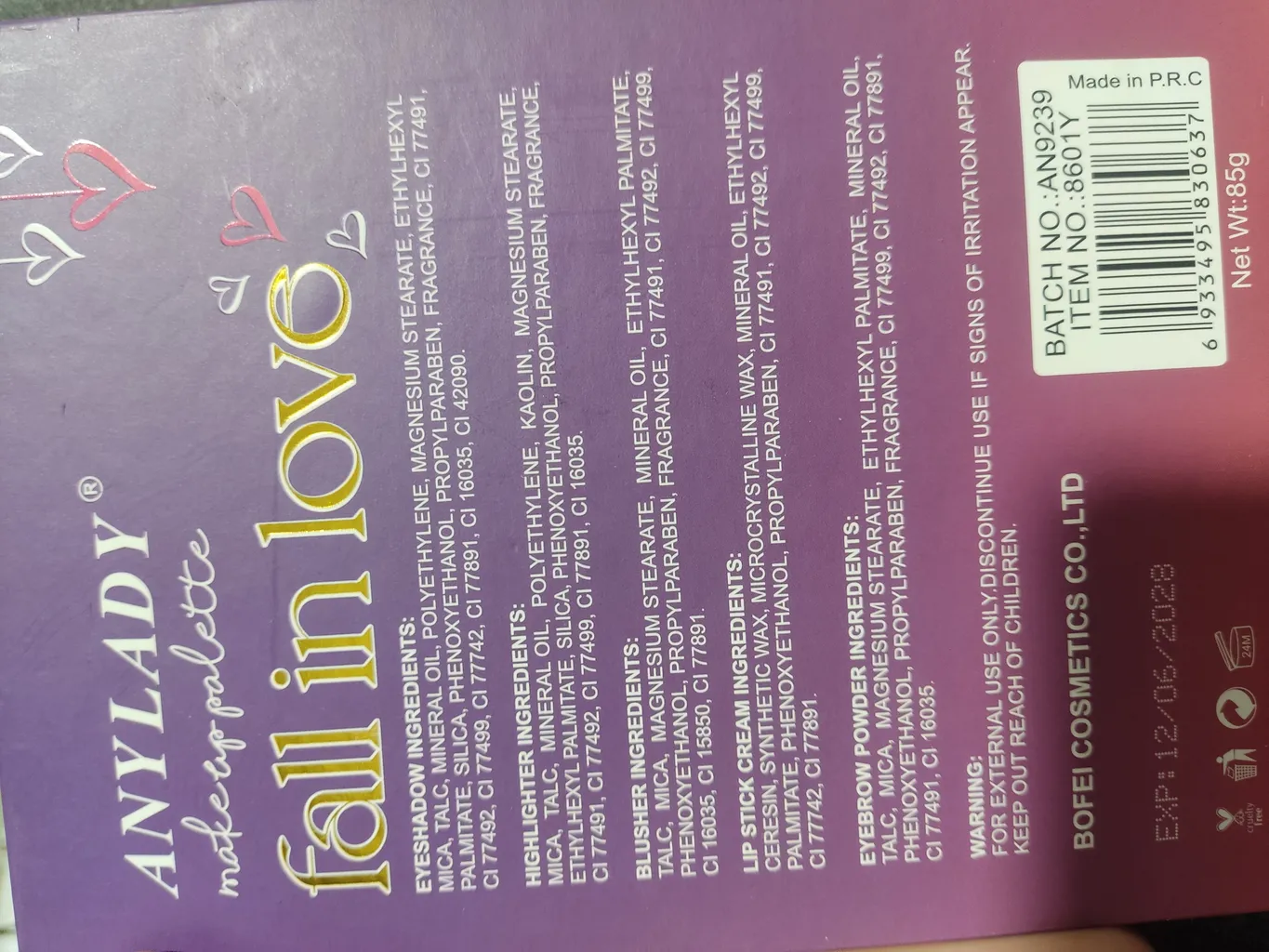 پالت آرایش صورت انی لیدی مدل Fashion 32