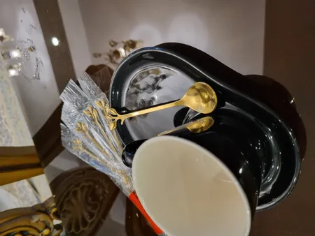 قاشق چای خوری مدل برگ کد 502 بسته 6 عددی