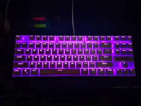 کیبورد گیمینگ ردراگون مدل K552 RGB، سوییچ مکانیکال آبی، Tenkeyless، نورپردازی RGB
