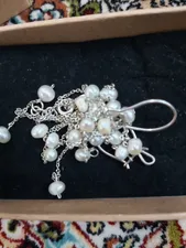 تجریه خرید نیم ست نقره زنانه مدل مروارید تمسک S002