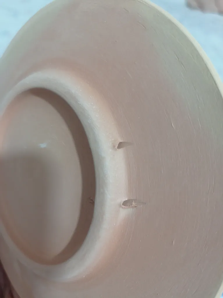 بشقاب دیوارکوب سفالی خام کد G15 بسته 10 عددی