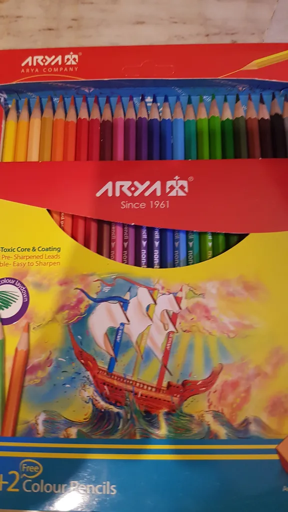 مداد رنگی 2+24 رنگ آریا مدل 3017