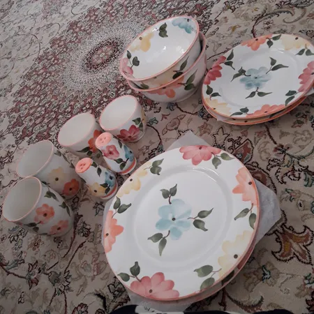 پیش دستی طرح بهار گل ها کد BPS002 مجموعه 2 عددی