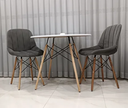 میز و صندلی ناهارخوری دو نفره مدل مایا لمسه کد gm01