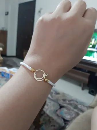 دستبند طلا 18 عیار زنانه کرابو طرح حرف س مدل Kr2899