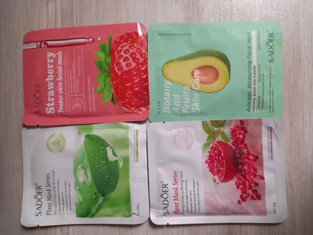 ماسک صورت سادور مدل ورقه ای وزن 25 گرم بسته 4 عددی