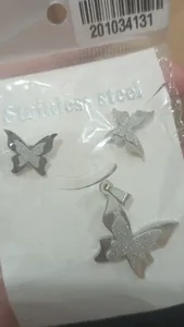 تجریه خرید نیم ست آف ناز طرح پروانه مدل N17