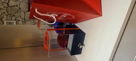 جعبه جواهرات و کارت هدیه رز جاودان مدل گل ماندگار دکوفیوره