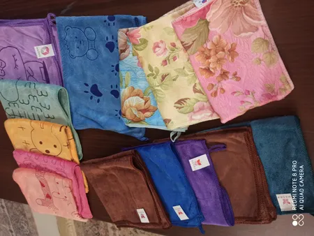 دستمال آشپزخانه مدل حوله ای نانو گلدار مجموعه 3 عددی