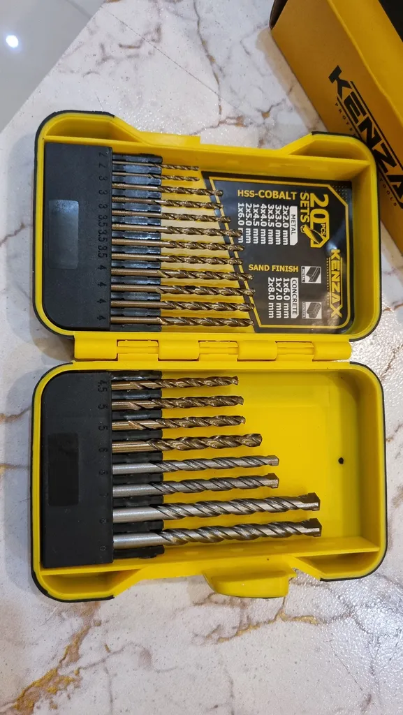 مته کبالت و الماسه کنزاکس مدل KDB-120 مجموعه 20 عددی