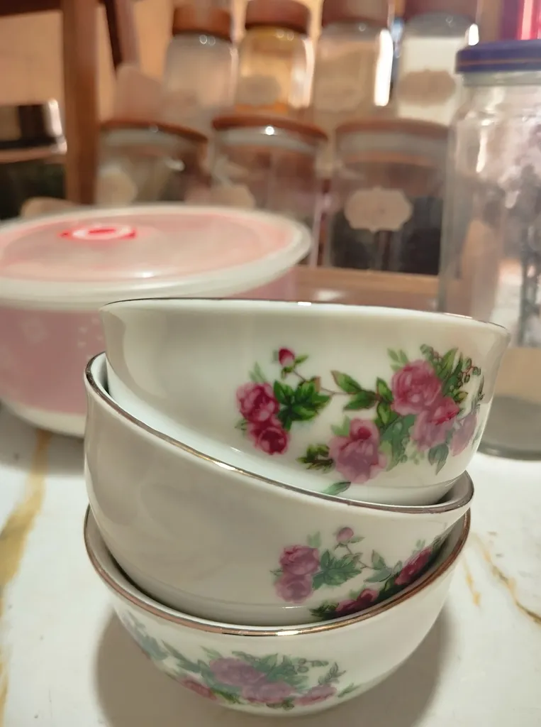 پیاله مدل گلسرخی بسته 6 عددی