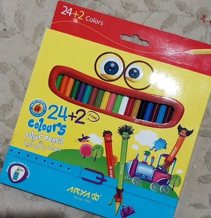 مداد رنگی 2+24 رنگ آریا مدل 3017