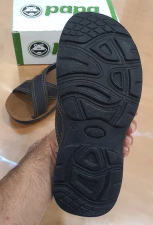 صندل مردانه پاپا مدل آرش ضربدری کد 1413