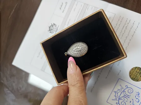 آویز گردنبند طلا 18 عیار زنانه طلای مستجابی مدل آوا تراش کد 07