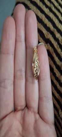 آویز گردنبند طلا 18 عیار زنانه طلای مستجابی طرح مخروطی