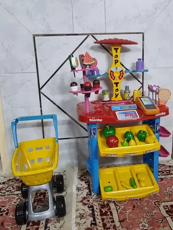 اسباب بازی سوپر مارکت مدل 703 به همراه چرخ خرید