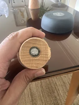 پیاله مدل فلزی پایه چوبی