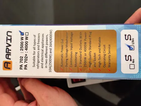 محافظ ولتاژ یخچال آروین مدل PA702