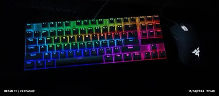 کیبورد گیمینگ ردراگون مدل K552 Kumara، سوییچ مکانیکال قرمز، Tenkeyless، نورپردازی RGB، قابلیت Anti-Ghosting