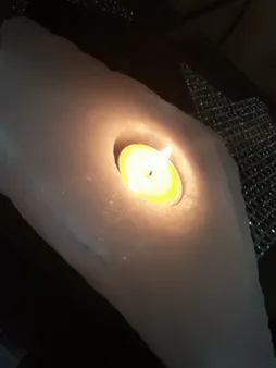 جا شمعی سنگ نمک مدل LT402