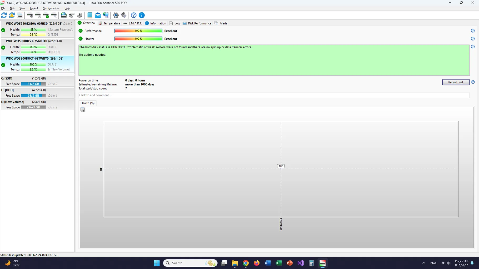 هارد اینترنال مدل WD3200BUCT ظرفیت 320 گیگابایت