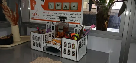 جامدادی رومیزی  رانزو گالری مدل ساختمان کلاسیک کد 0107