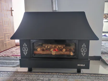 بخاری گازی شومینه ای نیک کالا مدل نفیس MC30