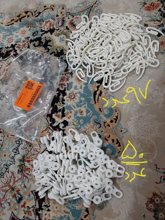 گیره و هوکس پرده مدل اطلس مجموعه 200 عددی