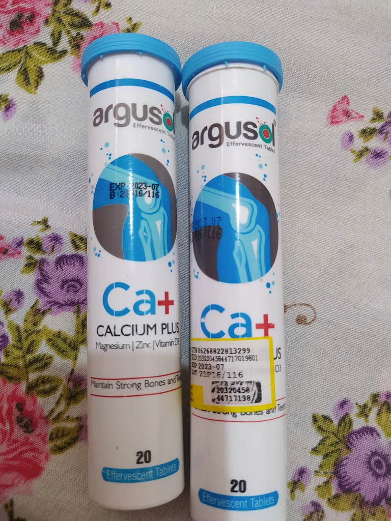 قرص جوشان کلسیم پلاس آرگوسول بسته 20 عددی