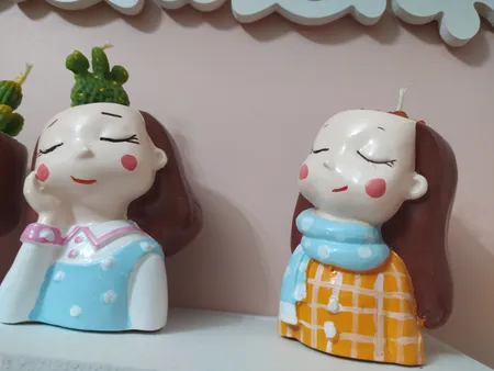 گلدان طرح دختران کاکتوس کد ck111 مجموعه ۴ عددی