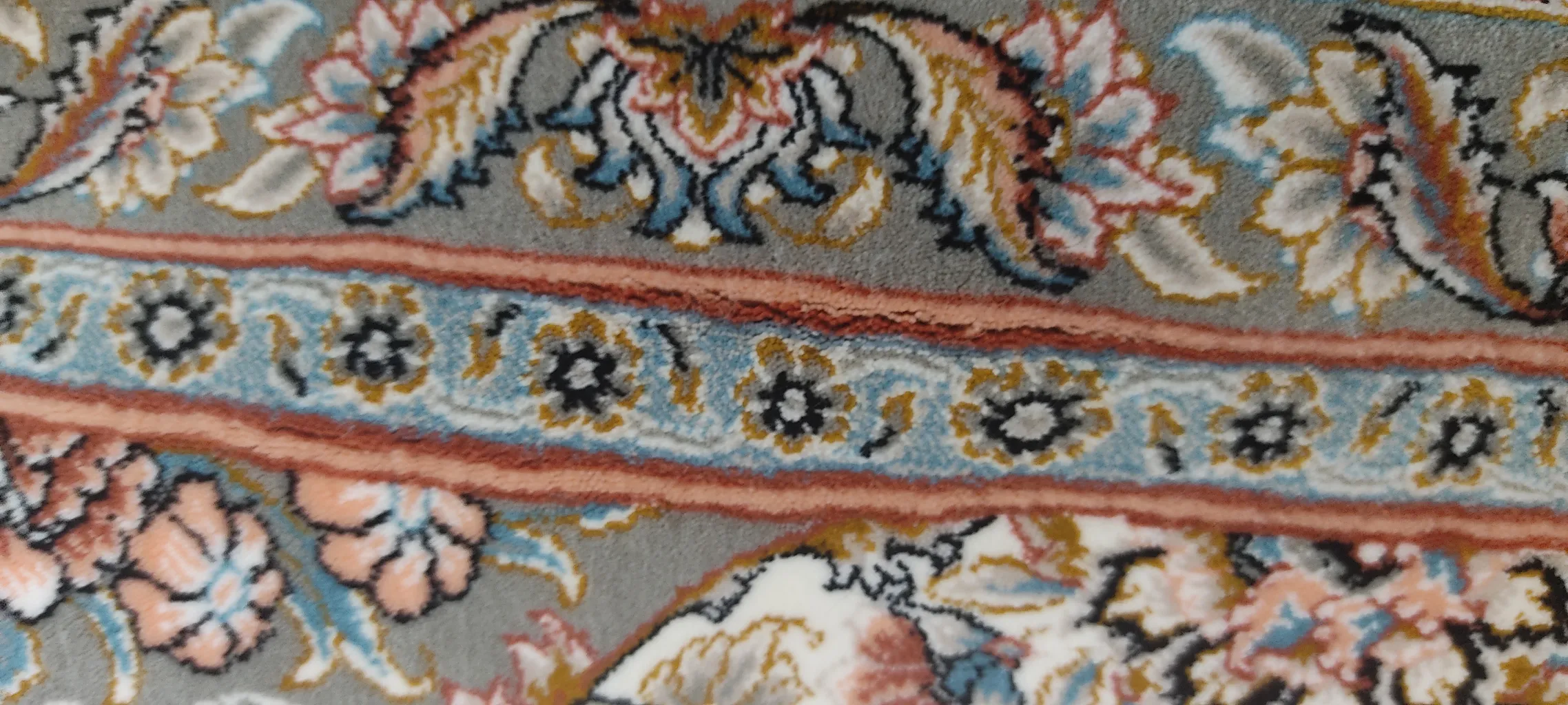 فرش ماشینی فرش مشهد کد 802280 زمینه کرمی