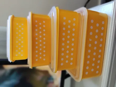 ظروف نگهدارنده غذا فرش کیپس طرح خالدار کد ZA2 مجموعه 4 عددی