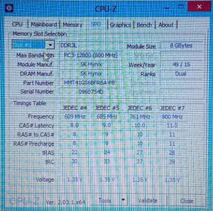تجریه خرید رم لپ تاپ DDR3L دو کاناله 1600 مگاهرتز CL11 اس کی هاینیکس مدل 12800S ظرفیت 8 گیگابایت