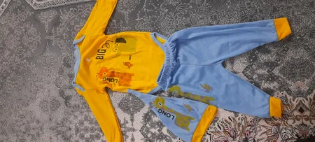 ست 3 تکه لباس نوزادی مدل زرافه و دوستش