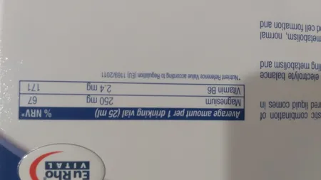ویال منیزیم شات یوروویتال بسته 6 عددی