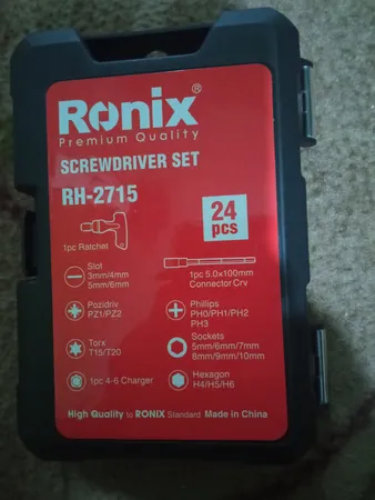 مجموعه 24 عددی پیچ گوشتی جغجغه ای و سری بکس رونیکس مدل RX-2715