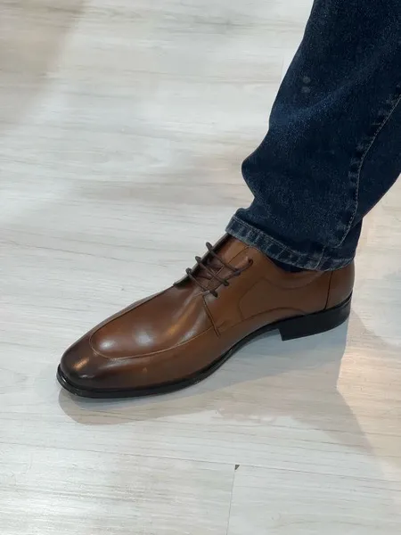 کفش مردانه چرم عطارد مدل چرم طبیعی کد SH245