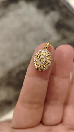 آویز گردنبند طلا 18 عیار زنانه طلای مستجابی مدل آوا تراش کد 5
