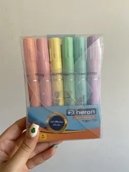 ماژیک علامت گذار پلیکان مدل Heron مجموعه 6 عددی