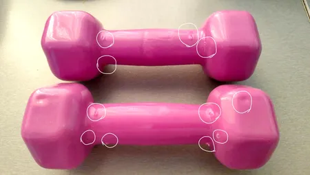 دمبل ایروبیک روکش‌ دار 2 کیلوگرمی بسته دو عددی